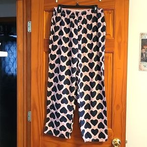 Victoria's Secret Pink Flannel Heart Pants
